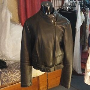 Black Leather Women's Jacket
